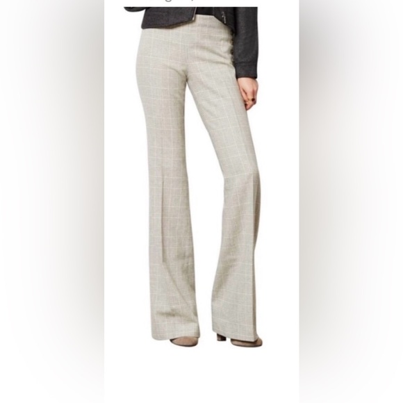 Anthropologie Pants - Anthropologie Elevenses The Brighton Plaid Wool Flare Trouser Pants Sz 14